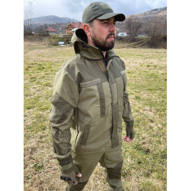 Костюм чоловічий бавовна 100% з водостійким просоченням на весну літо Service Odyag олива хакі