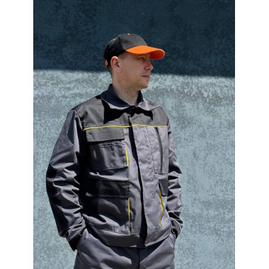 Куртка робоча весна літо осінь ТЕХНІК сірий графіт