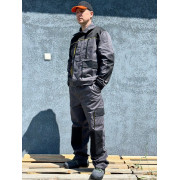 Костюм куртка з напівкомбінезоном робочий весна літо осінь ТЕХНІК сірий графіт