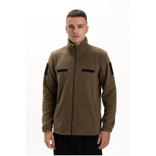 Флісова толстовка кофта колір Хакі (вишивка тризуб) унісекс Service Odyag 280 грам турецький Polar