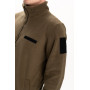 Флісова толстовка кофта колір Хакі (вишивка тризуб) унісекс однотонна Service Odyag 280 грам турецький Polar