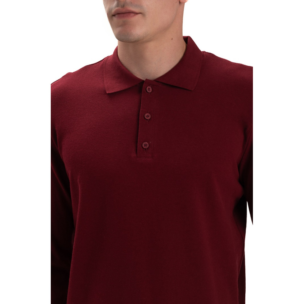 Футболка PREMIUM поло чоловіча колір Бордовий бургунд Service Odyag мікролакоста 