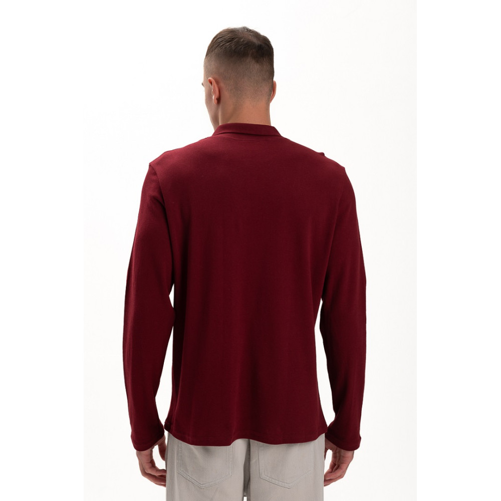 Футболка PREMIUM поло чоловіча колір Бордовий бургунд Service Odyag мікролакоста 