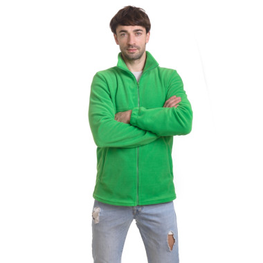Флісова толстовка кофта колір Зелений трава унісекс однотонна Service Odyag 280 грам турецький Polar