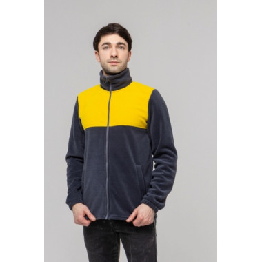 Флісова толстовка кофта колір Сірий жовтий комбі Service Odyag 280 грам турецький Polar