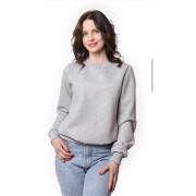 Світшот PREMIUM на флісі утеплений Сірого меланж кольору трьохнитка унісекс Service Odyag 360 грам 