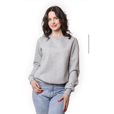 Світшот PREMIUM на флісі утеплений Сірого меланж кольору трьохнитка унісекс Service Odyag 360 грам 