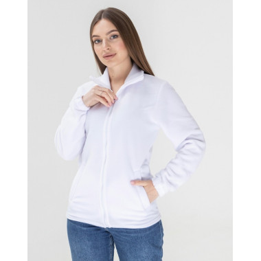 Флісова кофта жіноча колір Білий сніжний Service Odyag 280 грам турецький Polar