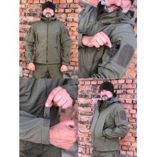 Куртка Softshell на флісі олива хакі весна літо осінь Китай