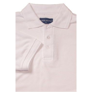 Футболка поло теніска Service Odyag трикотажна тканина локоста, колір білий LUX USA