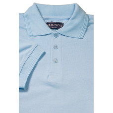 Футболка поло теніска Service Odyag трикотажна тканина локоста, колір блакитний небесний LUX USA
