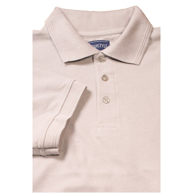 Футболка поло теніска Service Odyag трикотажна тканина локоста, колір молоко LUX USA