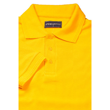 Футболка поло теніска Service Odyag трикотажна тканина локоста, колір жовтий яскравий LUX USA