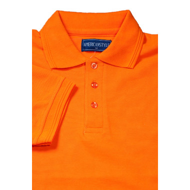 Футболка поло теніска Service Odyag трикотажна тканина локоста, колір помаранчевий апельсин LUX USA