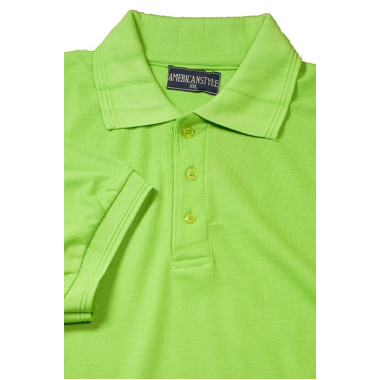 Футболка поло теніска Service Odyag трикотажна тканина локоста, колір салатовий трава зелений LUX USA