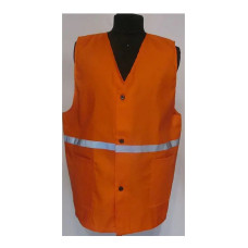 Жилет захисний Service Odyag світловідбивні смуги щільний тканинний помаранчевий помаранчевий