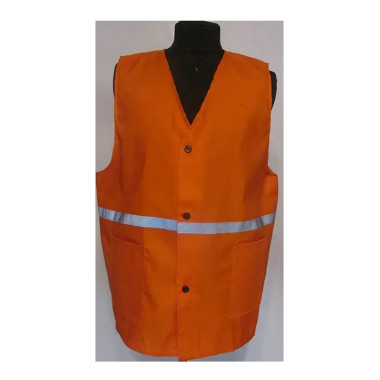 Жилет захисний Service Odyag світловідбивні смуги щільний тканинний помаранчевий помаранчевий