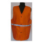 Жилет захисний ОПТом Service Odyag світловідбиваючі смуги щільний тканинний помаранчевий помаранчевий