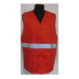 Жилет захисний ОПТом Service Odyag світловідбиваючі смуги щільний тканинний помаранчевий помаранчевий