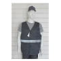 Жилет захисний Service Odyag світловідбиваючі смуги щільний тканинний сірий графіт