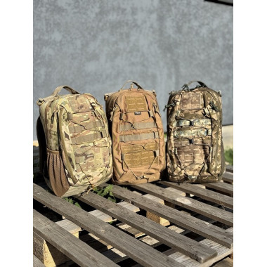 Рюкзак або слінг на 17 літрів універсальний компактний чорний мультикам койот хакі