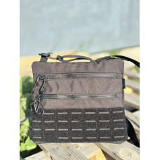 Плоска сумка з відділеннями під документи 27×22 см чорний