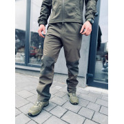 Штани водонепроникні на флісі софтшелл Soft Shell хакі