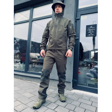 Костюм Softshell Premium на флісі олива-хакі весна літо осінь