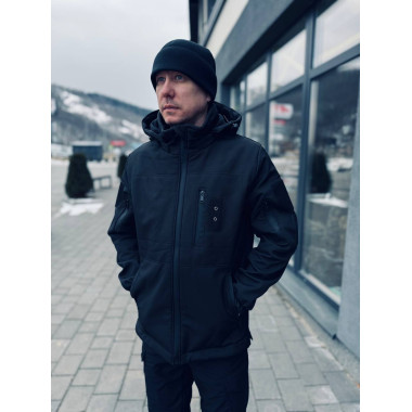 Куртка Softshell на флісі чорний весна літо осінь