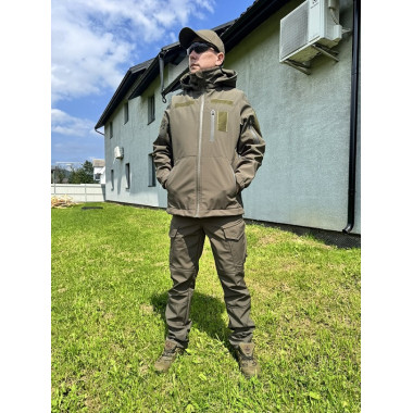 Костюм Softshell Premium на флісі колір хакі олива
