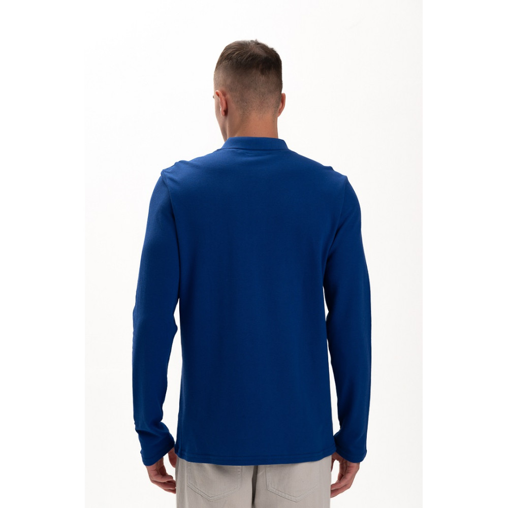 Футболка PREMIUM поло чоловіча колір Синій електрик Service Odyag мікролакоста 