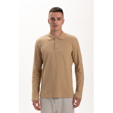 Футболка PREMIUM поло чоловіча колір Бежевий Service Odyag мікролакоста 