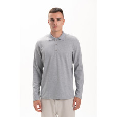 Футболка PREMIUM поло чоловіча колір Сірий меланж Service Odyag мікролакоста 