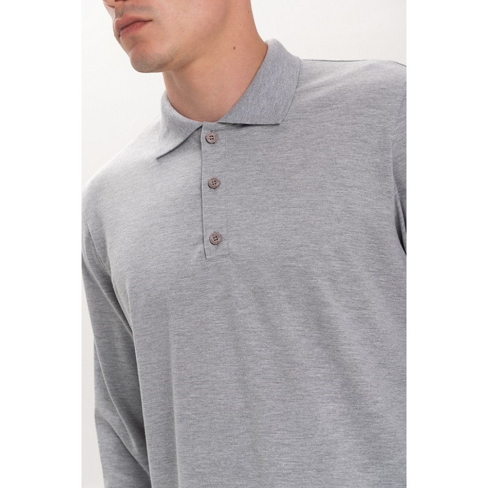 Футболка PREMIUM поло чоловіча колір Сірий меланж Service Odyag мікролакоста 