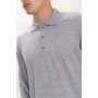 Футболка PREMIUM поло чоловіча колір Сірий меланж Service Odyag мікролакоста 
