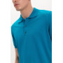Футболка PREMIUM поло чоловіча колір Морська хвиля Service Odyag мікролакоста 