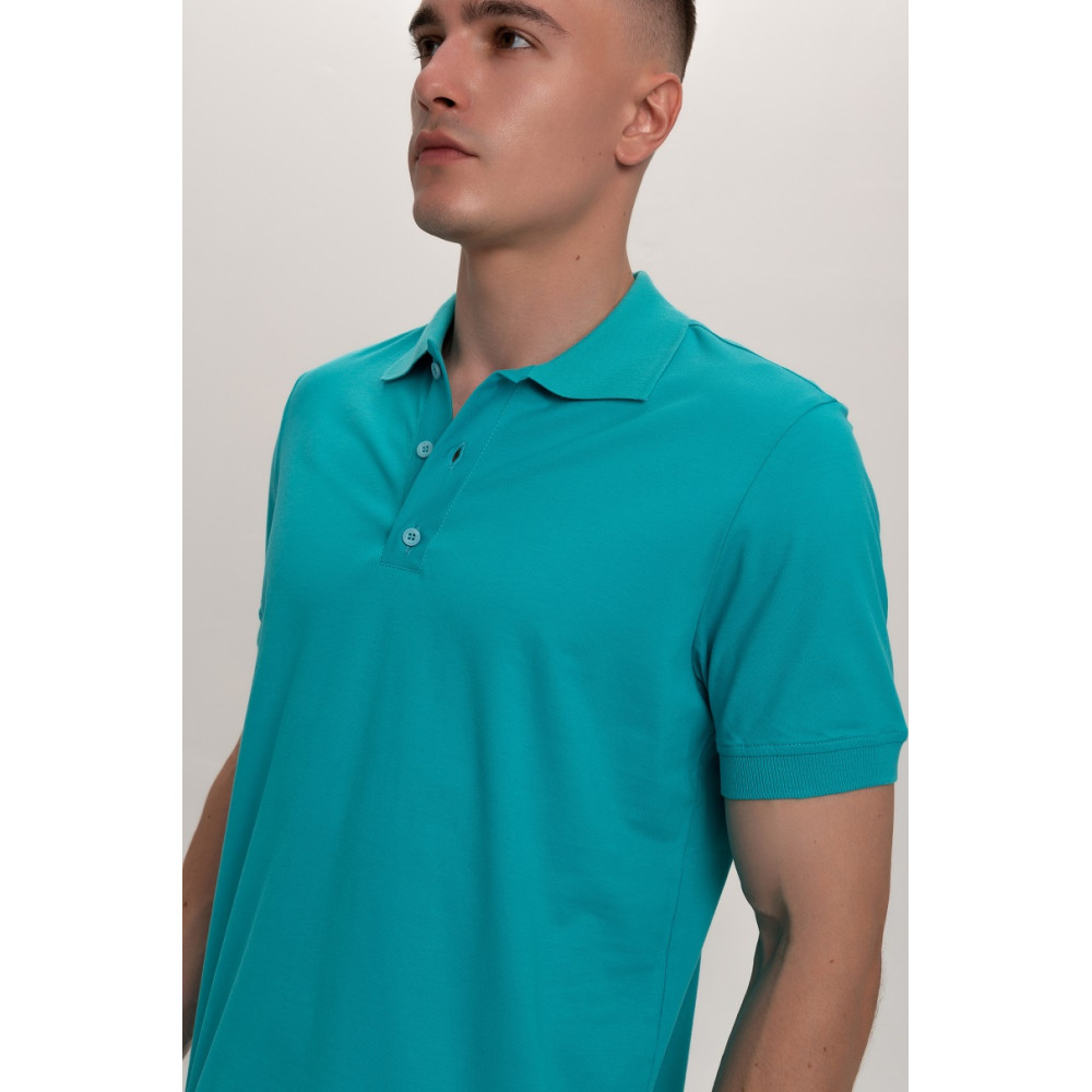Футболка PREMIUM поло чоловіча колір Ментолова Service Odyag мікролакоста 