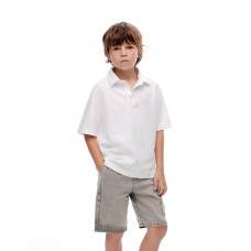 Футболка Поло дітки підлітки БІЛИЙ колір Service Odyag тканина лакоста