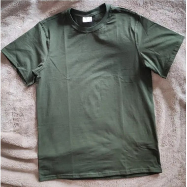 Футболка однотонна ОПТ хакі олива зелена Service Odyag 100% бавовна