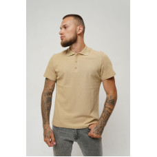 Футболка поло теніска Service Odyag трикотажна тканина лакоста колір бежевий LUX 