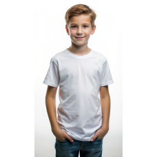 Футболка дитяча біла від 1 року до 15 років дівчатка хлопчики Premium Service Odyag 100% бавовна