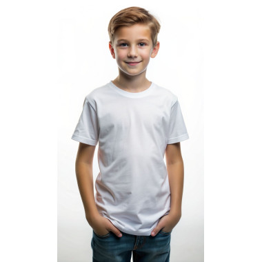 Футболка дитяча біла розміри від 1 року до 15 років Преміум якість Service Odyag 100% бавовна
