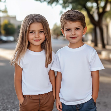 Футболка дитяча біла розміри від 1 року до 15 років Преміум якість Service Odyag 100% бавовна