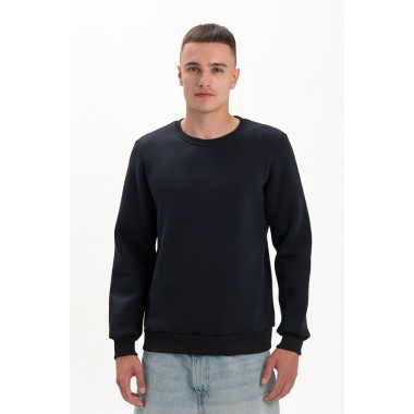 Світшот PREMIUM на флісі утеплений Чорного кольору трьохнитка унісекс Service Odyag 360 грам 