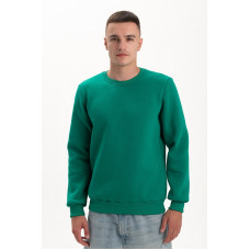 Світшот PREMIUM на флісі утеплений Зеленого кольору темний Ліс трьохнитка унісекс Service Odyag 360 грам 