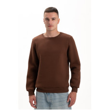 Світшот PREMIUM на флісі утеплений Коричневого кольору трьохнитка унісекс Service Odyag 360 грам 