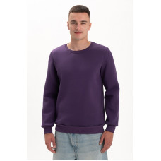 Світшот PREMIUM на флісі утеплений Фіолетового кольору трьохнитка унісекс Service Odyag 360 грам 