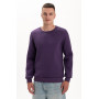 Світшот PREMIUM на флісі утеплений Фіолетового кольору трьохнитка унісекс Service Odyag 360 грам