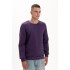 Світшот PREMIUM на флісі утеплений Фіолетового кольору трьохнитка унісекс Service Odyag 360 грам