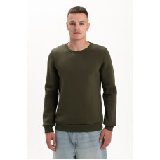 Світшот PREMIUM на флісі утеплений Хакі Олива кольору трьохнитка унісекс Service Odyag 360 грам 